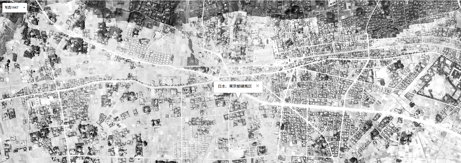 1947年（昭和22年）練馬区周辺の地図